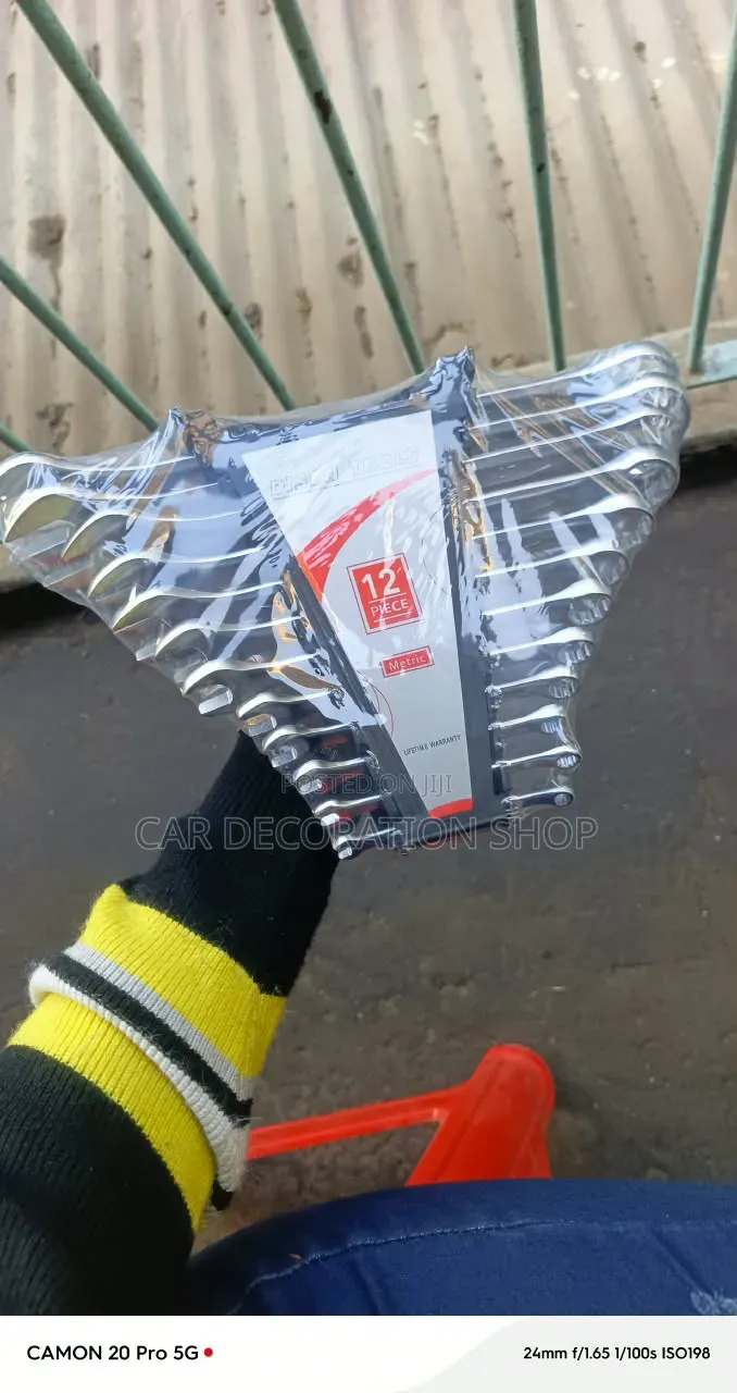 12pc Metric Open End Spanner Wrench With Various Metric Sizes