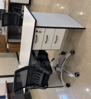 White Office Desk With 3 Drawers – Modern Computer Workstation