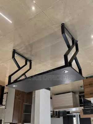 Modern Office Desk With Cable Management – Black Workstation
