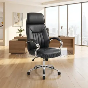 Black Swivel PU Leather CEO Chair