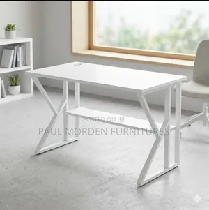 White Metal Working Table
