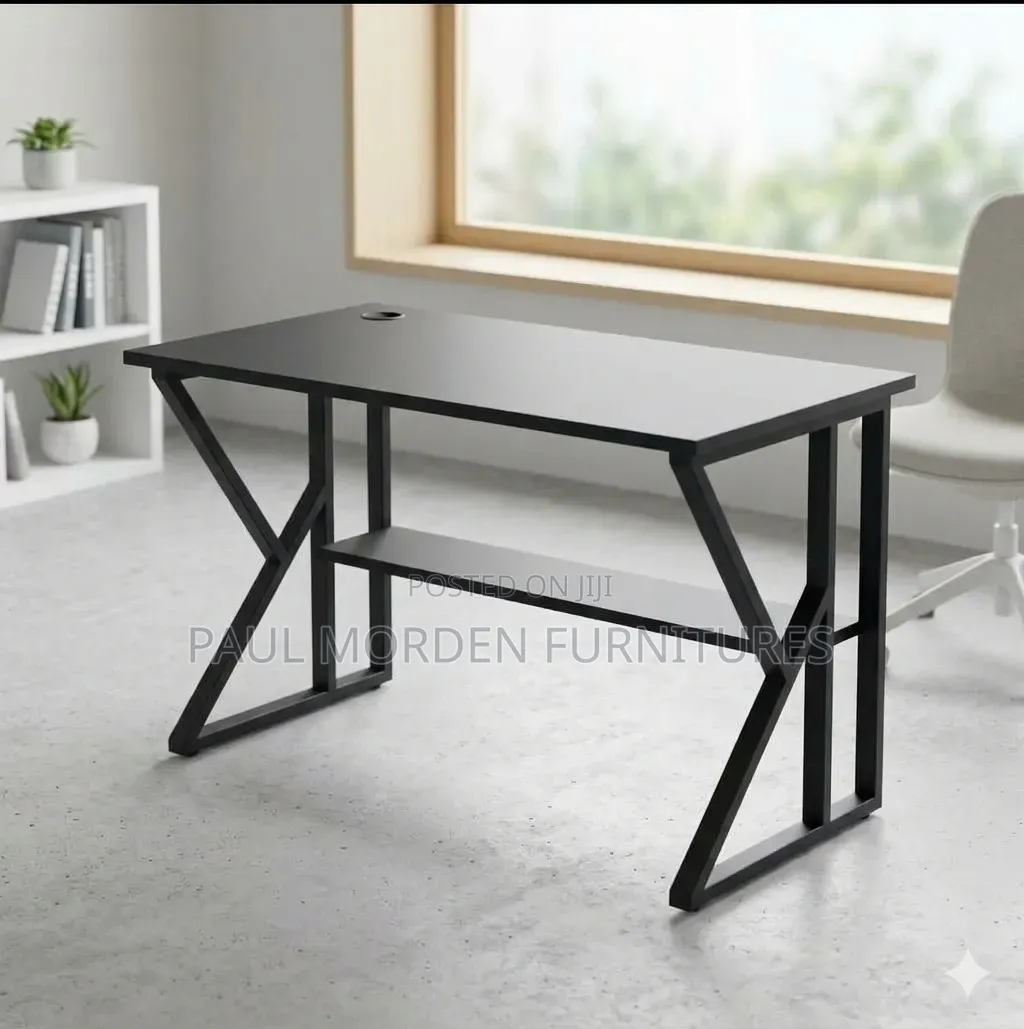 White Metal Working Table