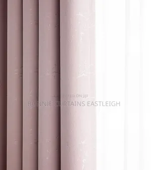 Pink High Quality Curtains With White Sheers