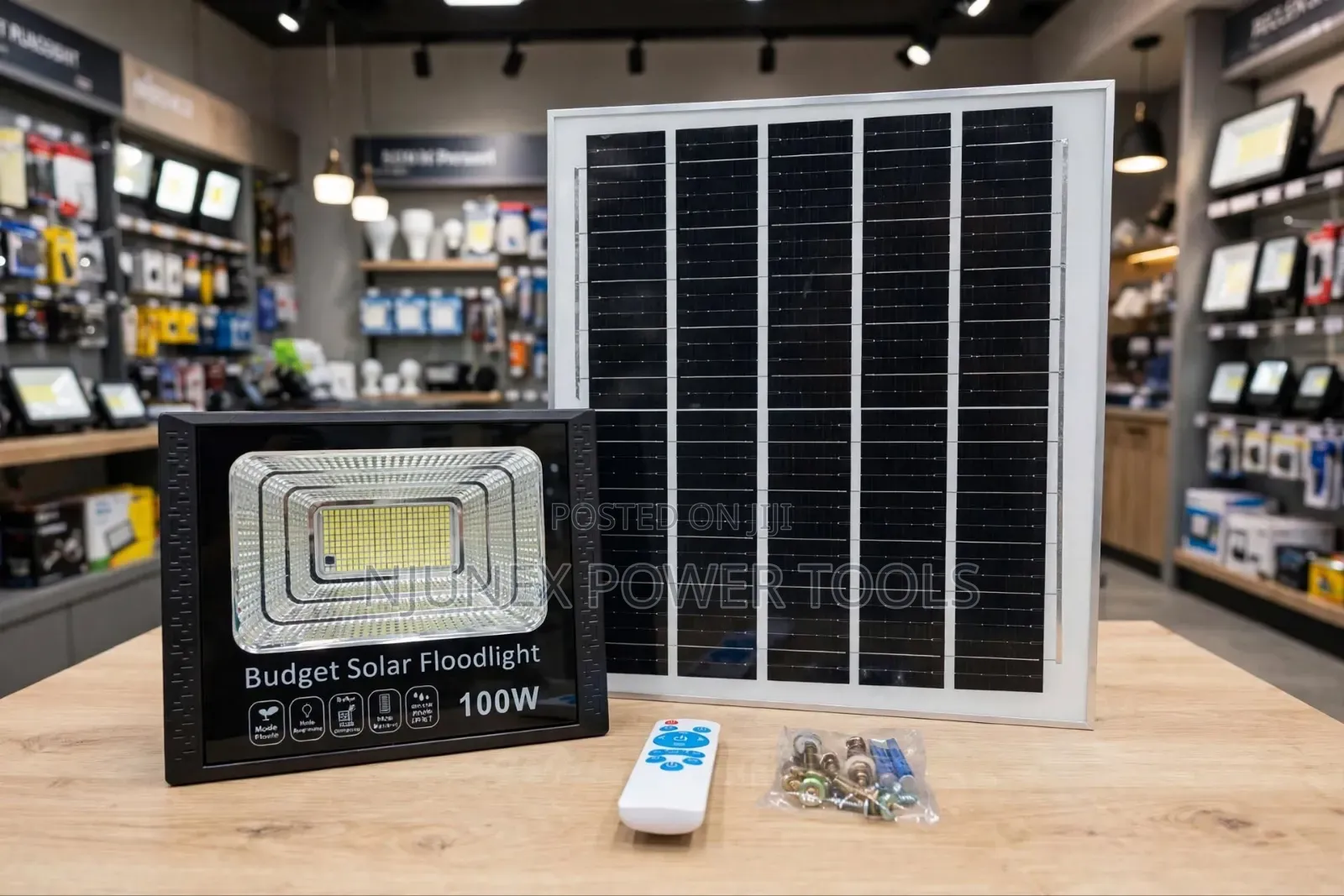 Budget Solar Floodlight 100W System Complete