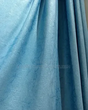 Blue and Blige Curtains With Hooks
