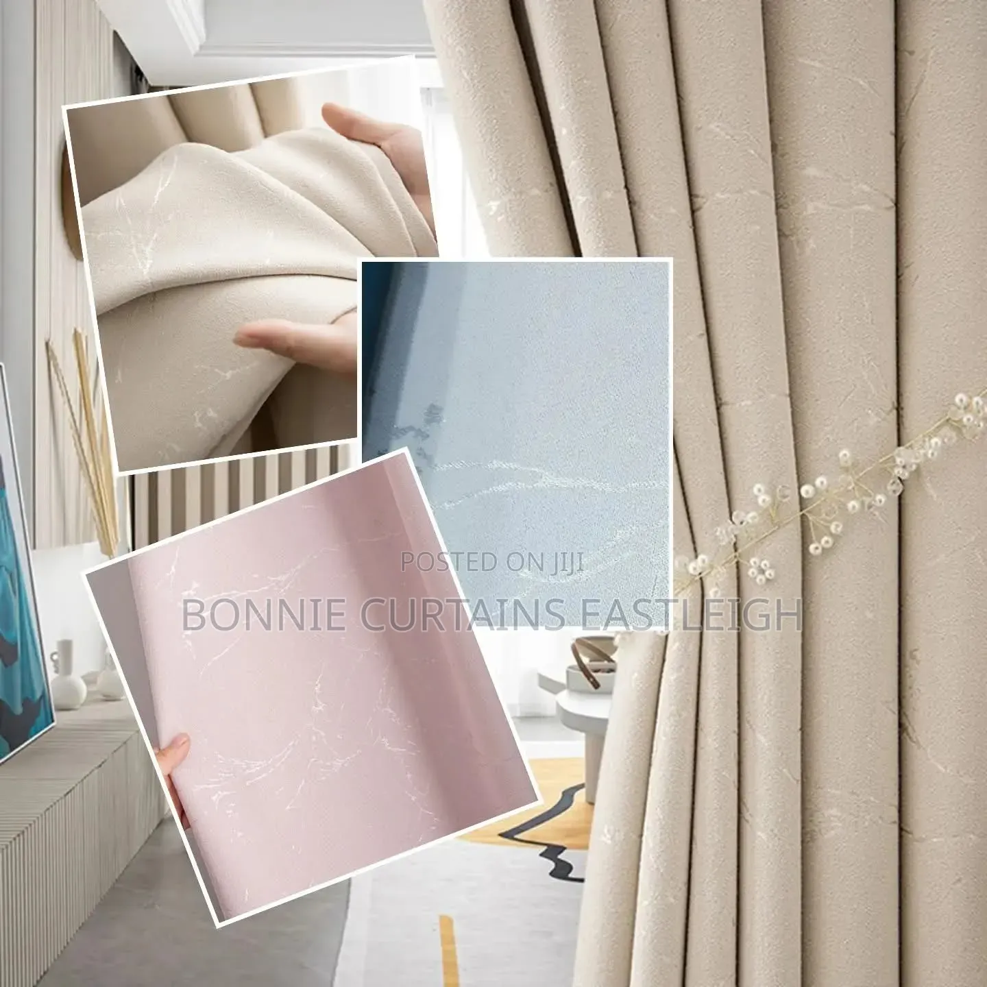 Gold High Quality Curtains and Blige for Rings
