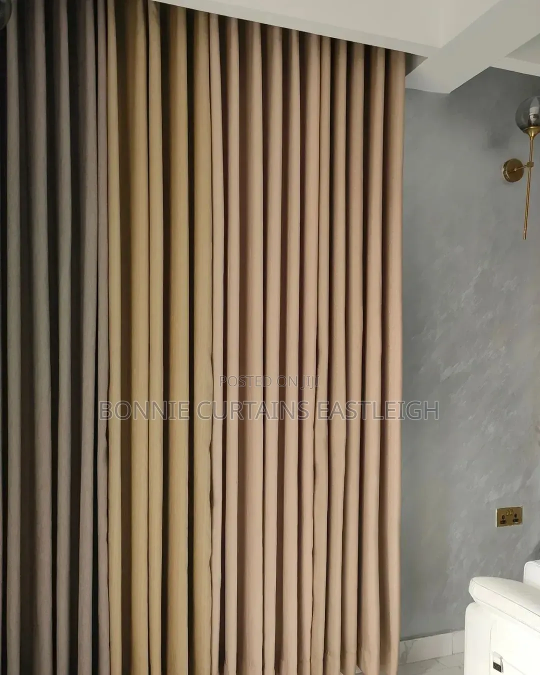 Sky Blue and Gold Curtains and Sheers for Rings