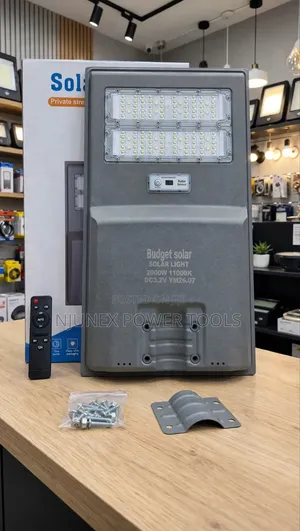 Budget Solar 2000W Solar Street Light With an Integrated LED Panel,