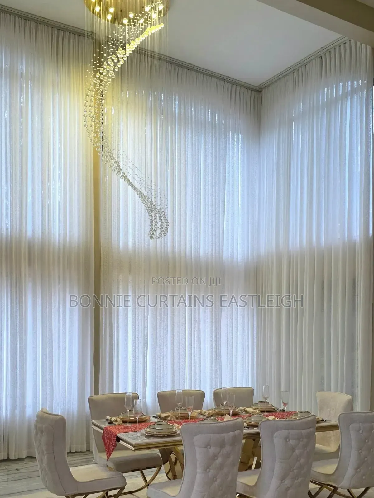 Gold Sheers and White With Hooks