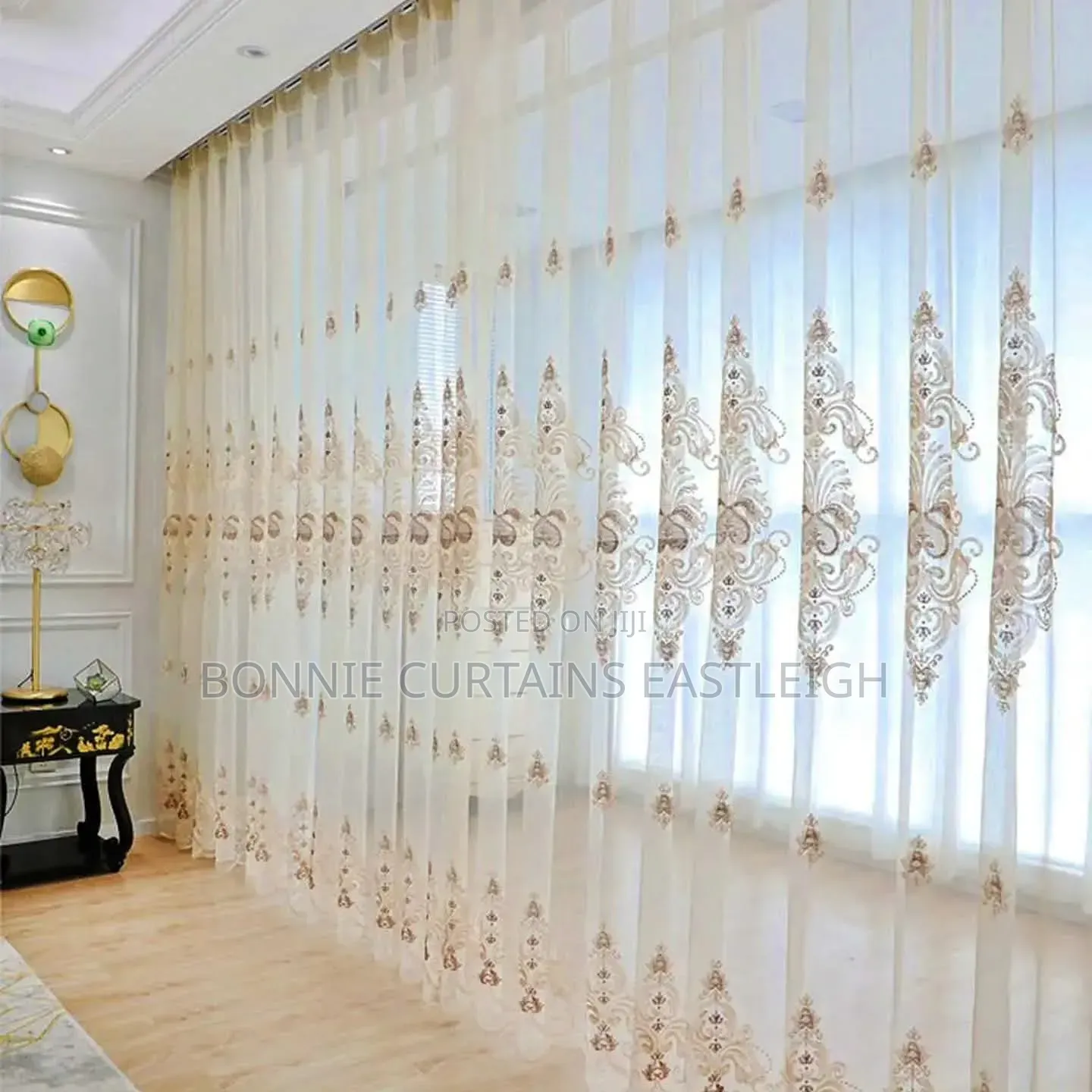 Gold Sheers and White With Hooks