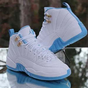 Jordan 12 Retro Melo Blue White_ Air Jordan 12 University Blue