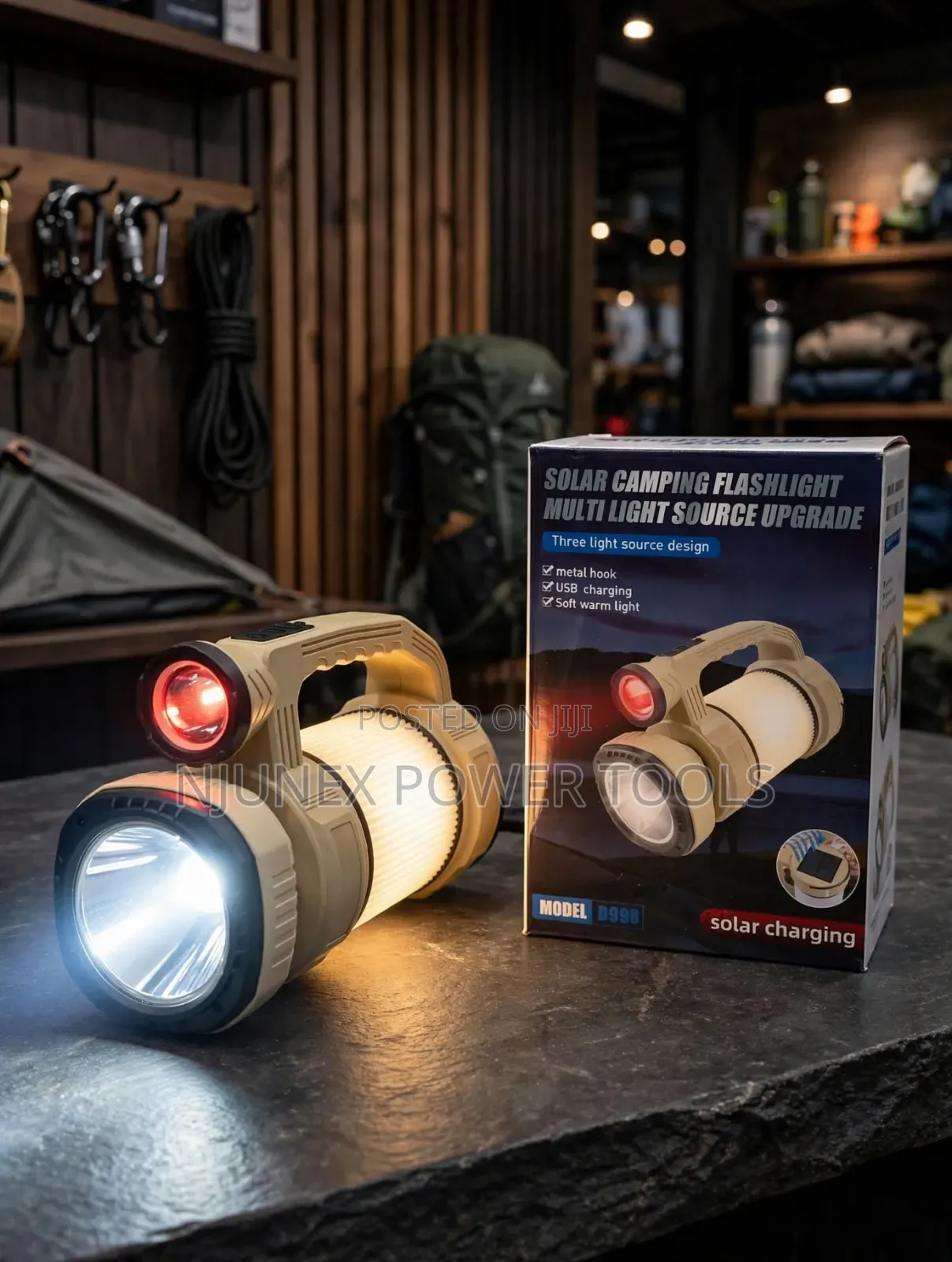 Model 8968 Solar Camping Flashlight,