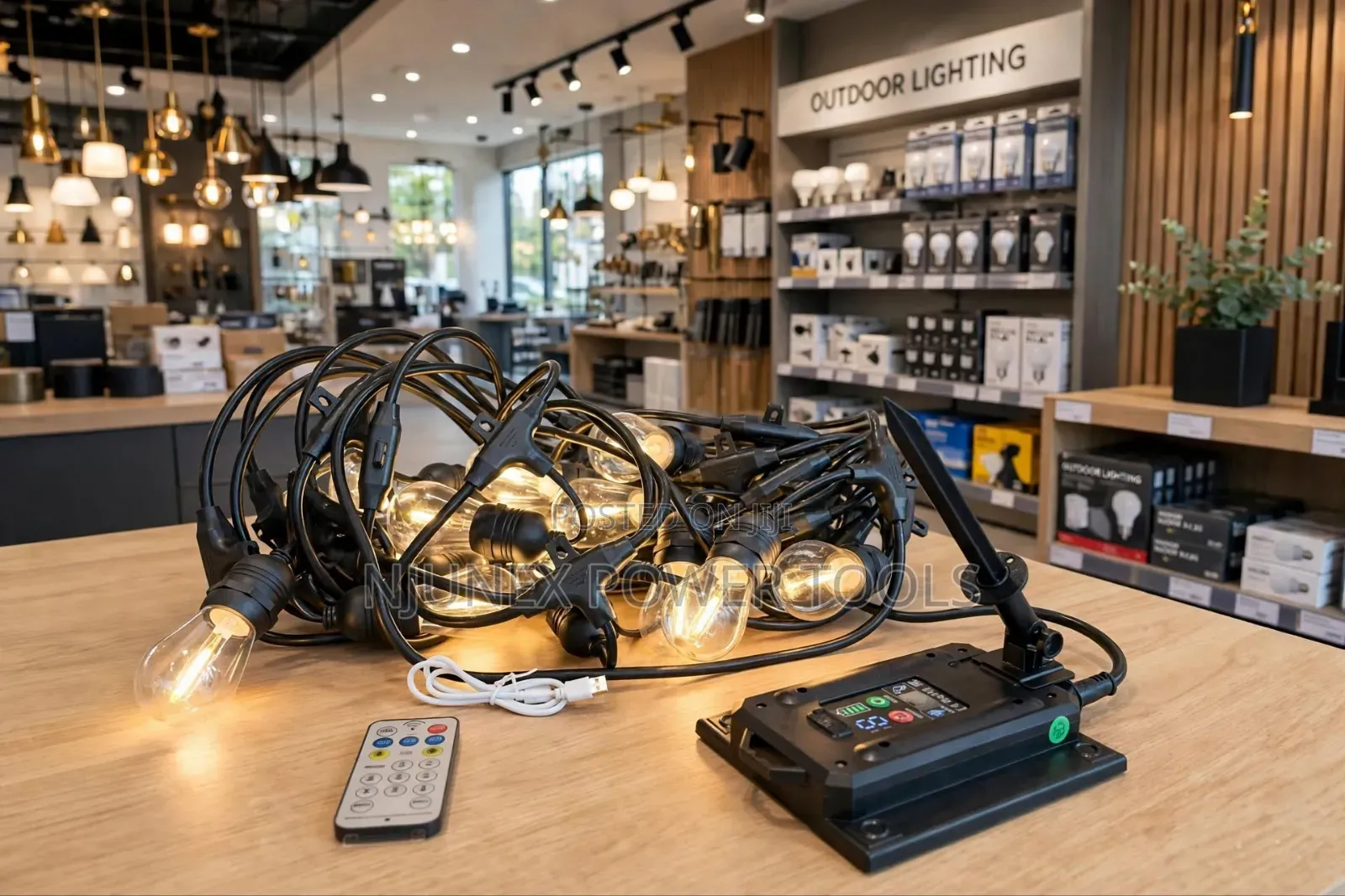 Solar-Powered LED String Lights With Warm Vintage-Style 20bulbs,