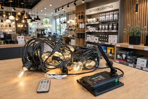 Solar-Powered LED String Lights With Warm Vintage-Style 20bulbs,