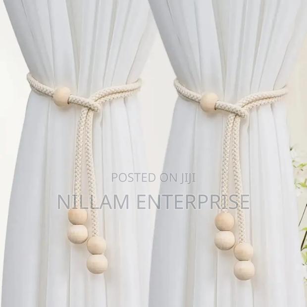 2pcs Natural Cotton Rope Curtain Tiebacks - thumbnail 2