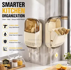 Wall Mounted Punch-Free Cutlery Holder