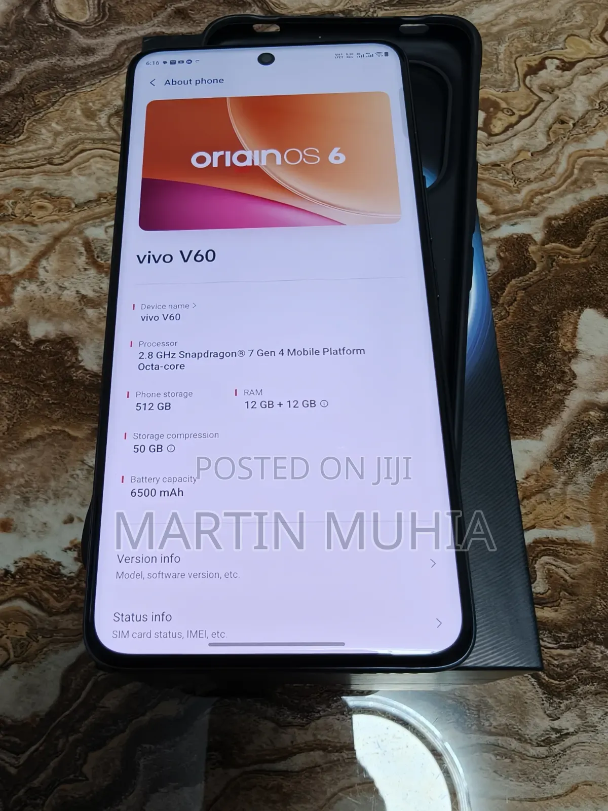 Vivo V60 512 GB Graphite