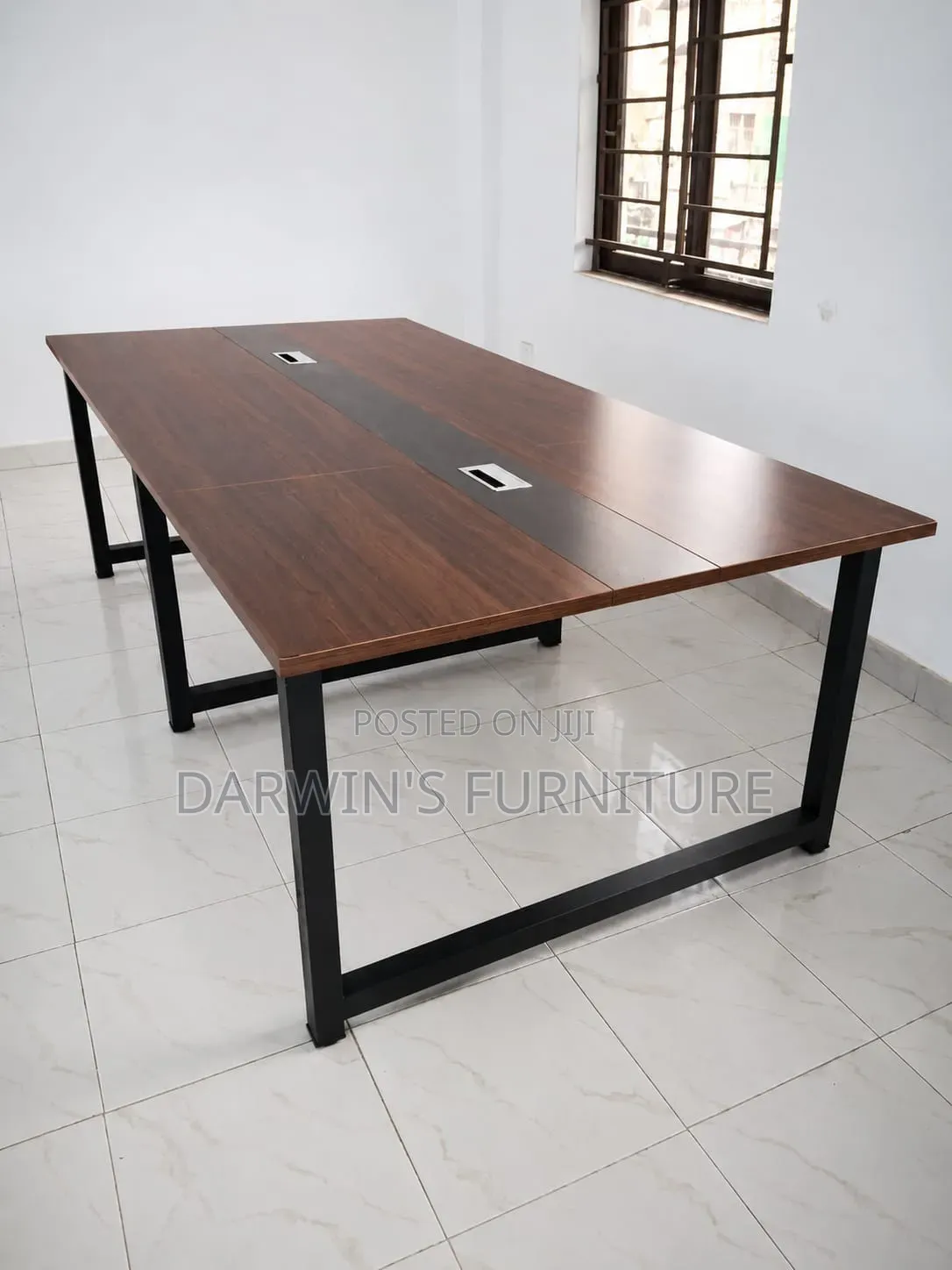 Strong Black Metallic Board Room Table