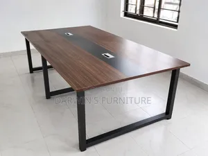 Strong Black Metallic Board Room Table