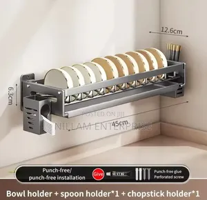 Wall-Mounted Kitchen Dish Rack