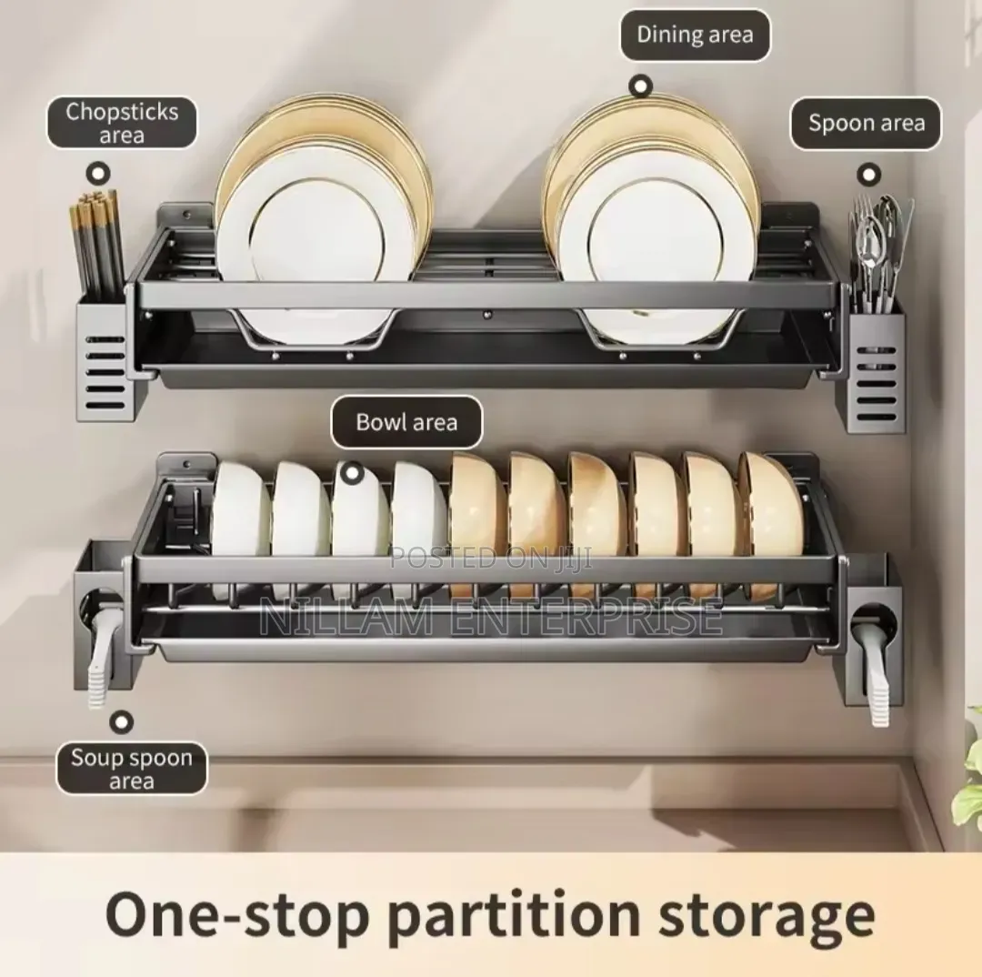 Wall-Mounted Kitchen Dish Rack