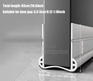 Flexible PVC Bottom Door Gap Sealer Strip