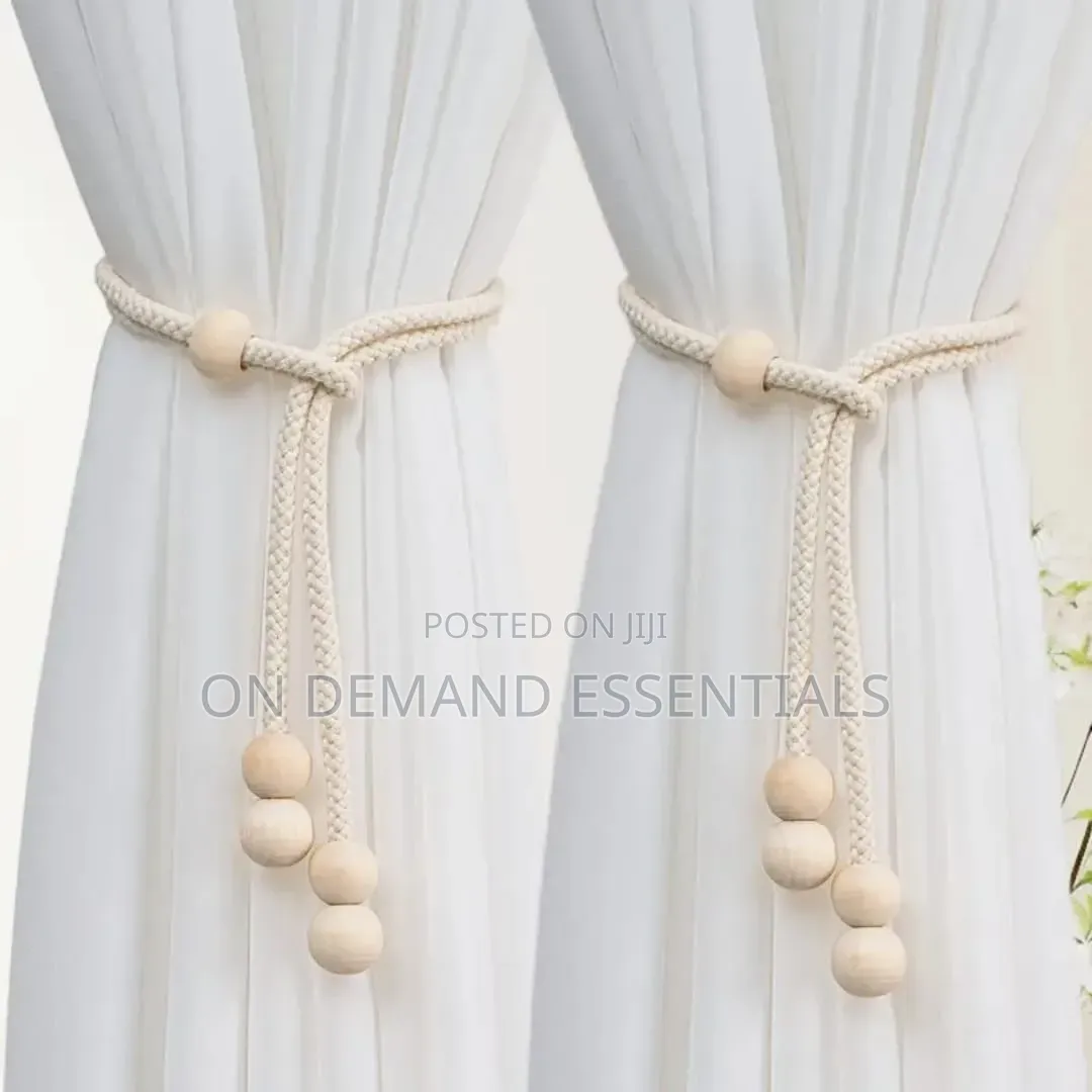 Adjustable Boho Curtain Tiebacks for Drapes