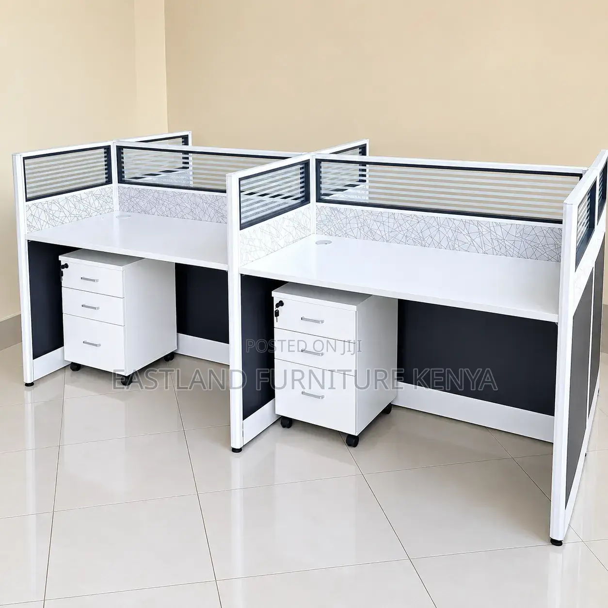 Modern Office Workstation Cubicles | 2-Person Office Workstation