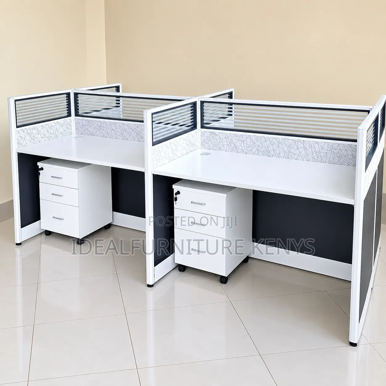 Modern Office Workstation Cubicles | 2-Person Office Workstation
