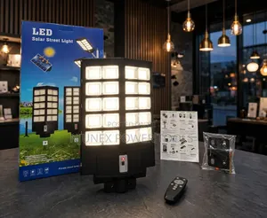 Budget Solar Street Light + Pole* Solar Panel. * 3000W Light Power.