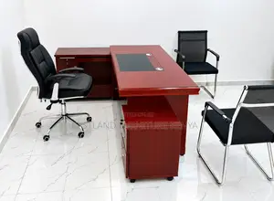 Executive Office Desk Set | Premium Wooden Managerial Desk Full Set