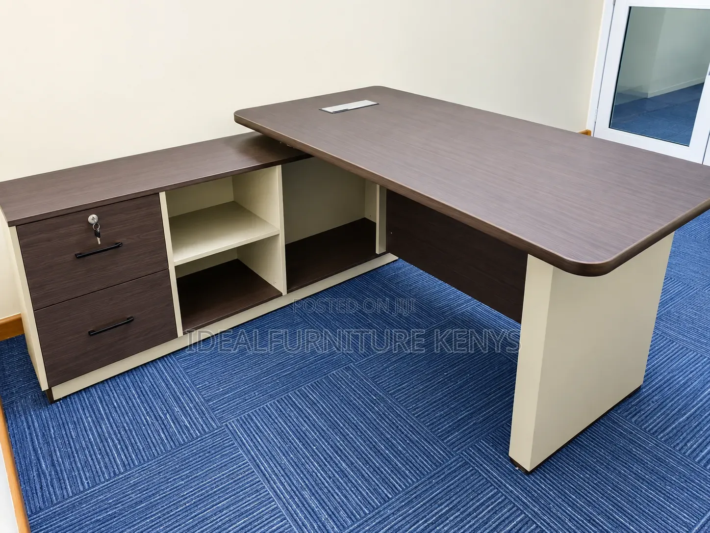 Modern L-Shaped Executive Office Desk | Premium Managerial Workstation