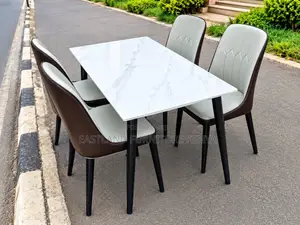 Modern 4-Seater Dining Set | Marble-Top Dining Table