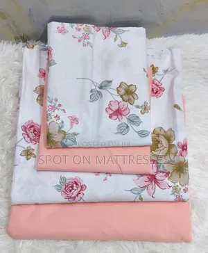6PC 7X8 100% Cotton Fitted Bedsheets. Elastic Thus Can Fit a 5X6 & 6X6