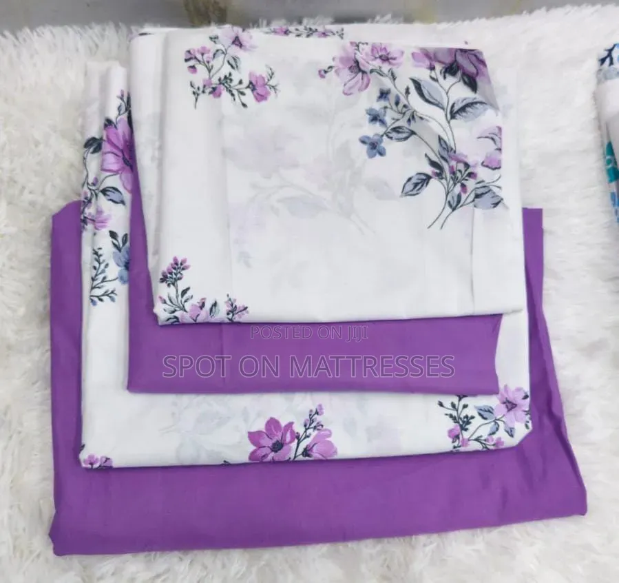 6PC 7X8 100% Cotton Fitted Bedsheets. Elastic Thus Can Fit a 5X6 & 6X6