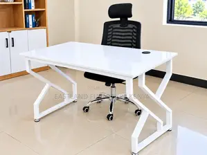 Modern White Office Desk | Executive Workstation Table