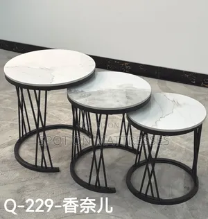 3 in 1 Executive Pure Marble Top Nesting Tables. Nationwide Delivery!