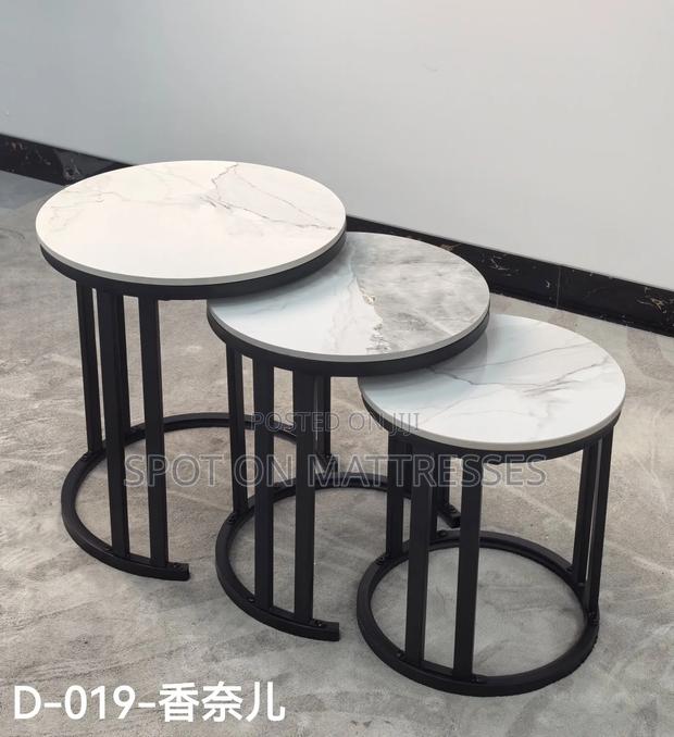 3 in 1 Executive Pure Marble Top Nesting Tables. Nationwide Delivery! - thumbnail 4