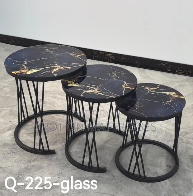 3 in 1 Executive Pure Marble Top Nesting Tables. Nationwide Delivery! - thumbnail 7