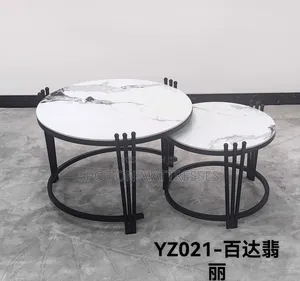 2 in 1 Executive Large Pure Marble Top Nesting Tables. We Deliver!