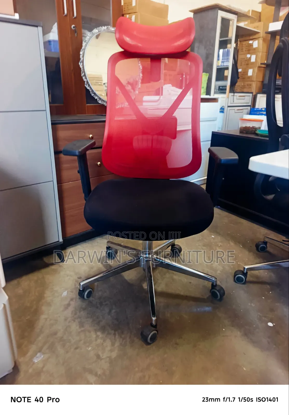 Red Orthopedic Office Chair