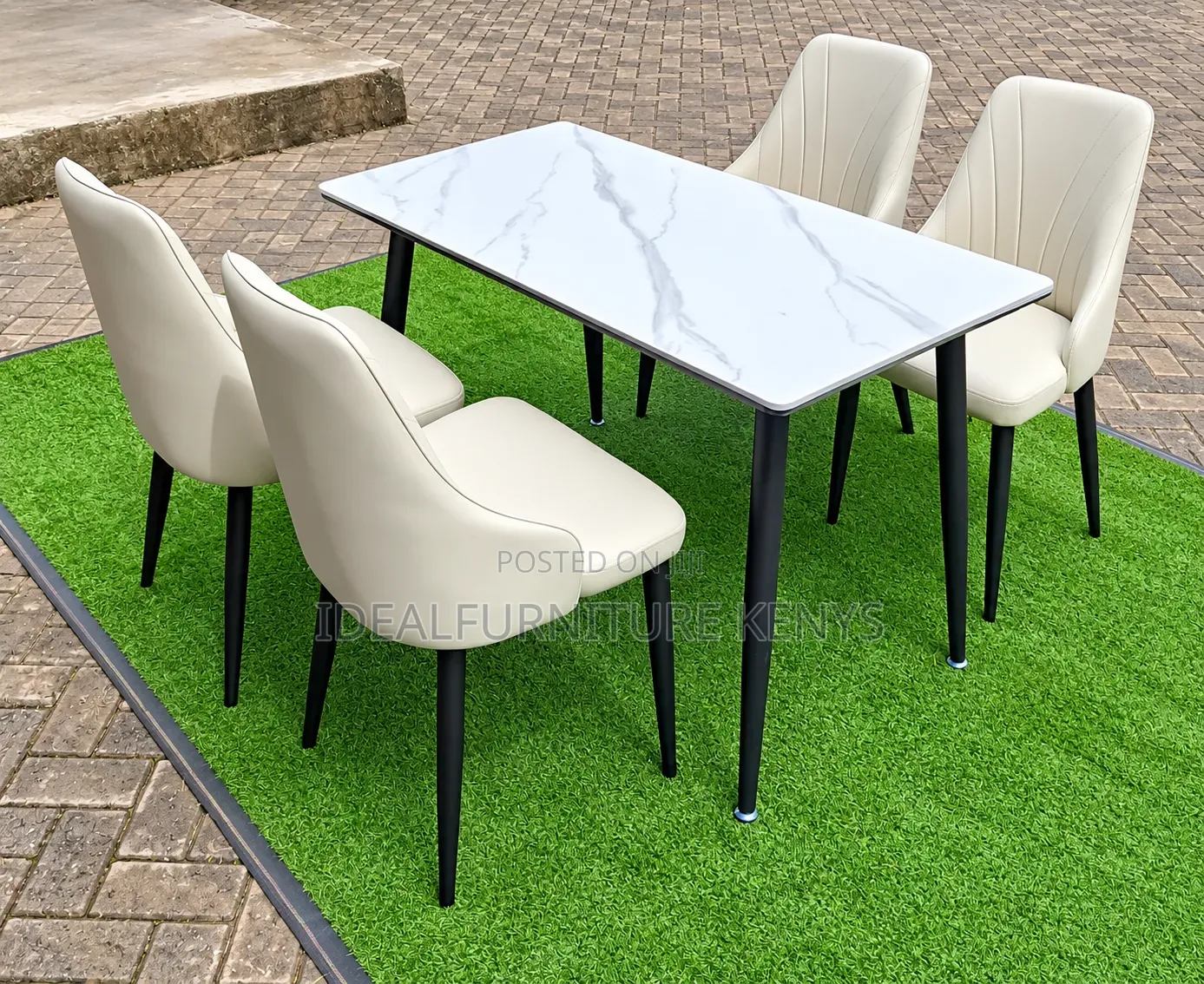 Modern Dining Set | Marble-Top Dining Table With Elegant Chairs
