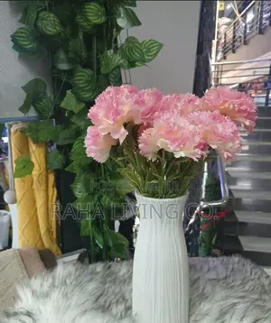 Artificial Flowers With Vase | Pink White Yellow | Home Décor
