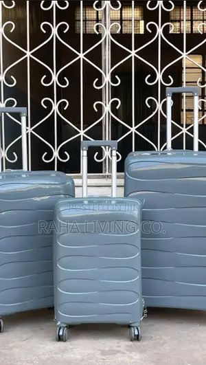 3pc PP Unbreakable Suitcase Set | Wavy Design | Size 2 | 3 Colours