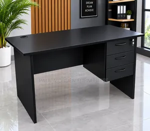 White Office Computer Table With Drawers