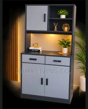 Executive Wooden Storage Cabinet With Doors and Drawers