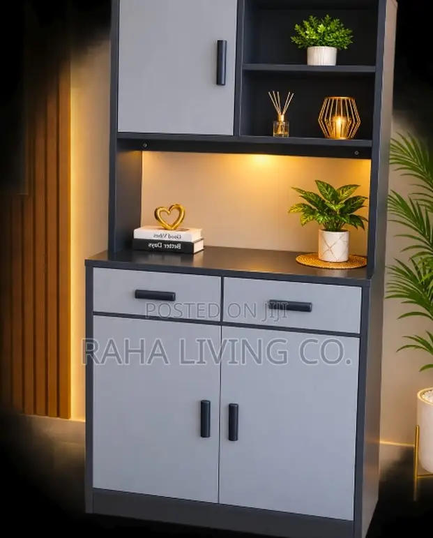 Executive Wooden Storage Cabinet With Doors and Drawers