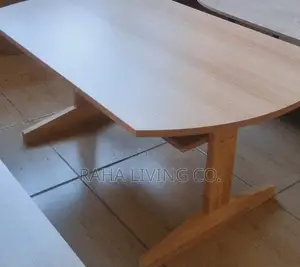 Modern Oval Wooden Coffee Table Light Oak Finish