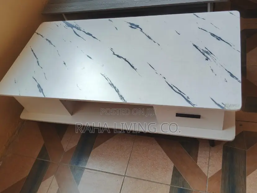 Marble Top Coffee Table With Storage Drawer