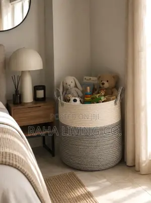 Cotton Rope Laundry Basket | 35x50cm | Woven Storage Basket